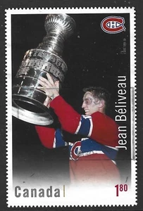 Canada 2017 #3034 NHL: Ultimate Six (Jean Béliveau) - Used from Souvenir Sheet - Picture 1 of 2