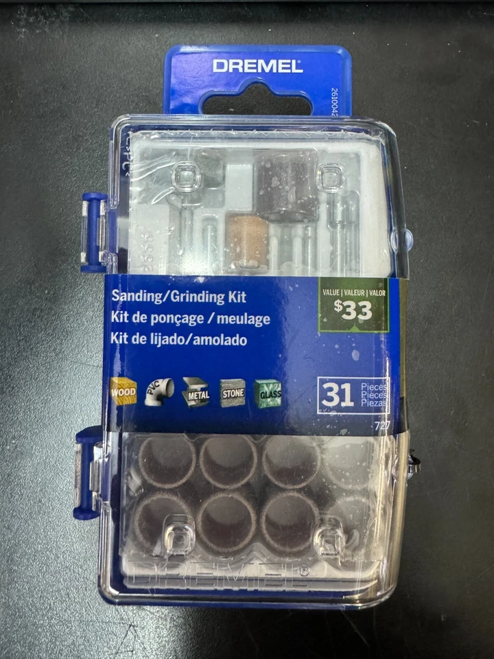 Dremel 31 Pc Sanding/Grinding Rotary Tool Accessory Kit Model 727 NEW 3024 - Image 1 of 1
