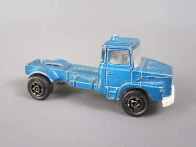 B586 Vintage 1976 Majorette 205 Francia Scania LS 140 Camion Solo Blu 1:100 - Immagine 1 di 4