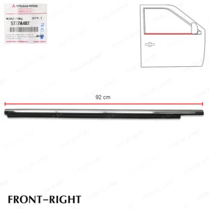 Fits Mitsubishi Pajero Sport 2016 21 Chrome Front Rh Outer Weatherstrip Door - Picture 1 of 8
