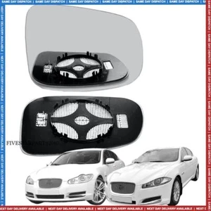 Jaguar XF Right Driver wing mirror glass 2008-2024 door side Heated - Picture 1 of 6