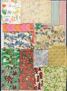 LOTE DE HOJAS Y DESECHOS DE PAPEL DE ENVOLTURA Y TISÚ DE COLECCIÓN - Imagen 1 de 2