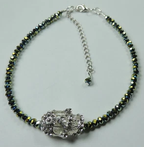 Anklet Crystal Rhinestone Skull Fashion Handmade Foot Ankle Jewelry Beauty - Picture 1 of 3