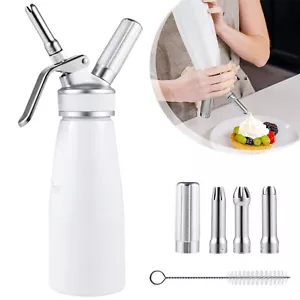 500ml Sahnespender Sahnebereiter Sahnesyphon mit 3 Düsen Sahnesyphon für Mousse - Bild 1 von 12