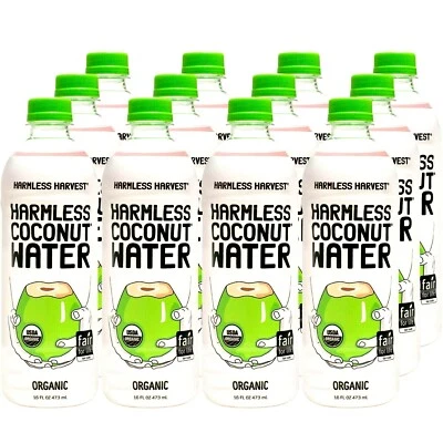 Agua de coco orgánica Harvest Harvest sin azúcar agregada 16 oz (paquete de 12) ~ 05/2026 Foto 1 de 4
