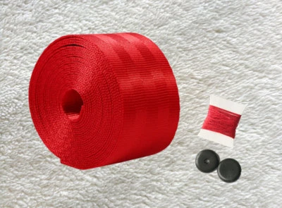 142"/3.6M Seat Belt Webbing Polyester Safety Retractable Red Durable for Car UTV - Image 1 of 4