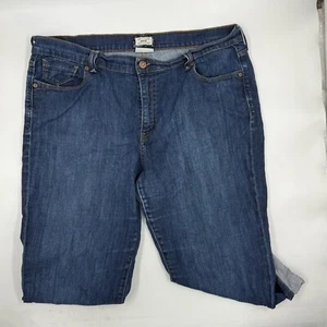 Levi Strauss Womens 515 Capri Jeans Size 16 Blue Denim Cotton Blend Stretch Crop - Picture 1 of 10