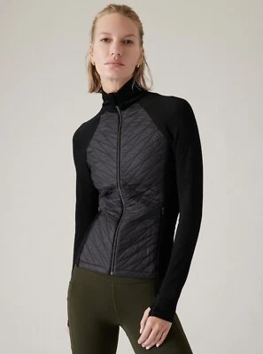Athleta M MEDIUM Flurry Force Insulated PrimaLoft Jacket II, Black Run Workout - Image 1 of 4