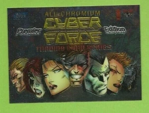 Tarjeta base Cyber Force 1995 totalmente cromada con tarjetas de persecución a elegir de la lista - Imagen 1 de 164