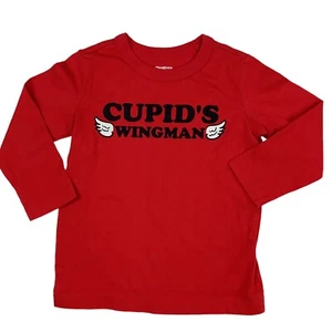 Oshkosh Long Sleeve T Shirt Red Valentines Cupid's Wingman Baby Boy 9 - 12 Month - Picture 1 of 5