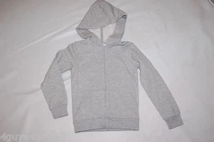 Girls GRAY SWEAT JACKET Zip Up Hoodie SIZE XS 4-5 M 7-8 XL 14-1 6 - Picture 1 of 1