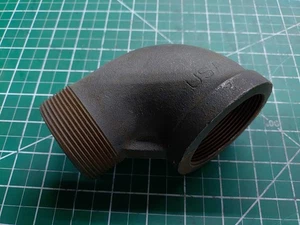 Malleable Black Iron 90° Street Elbow 2" NPT Fitting Class 150 Made in USA - Picture 1 of 1