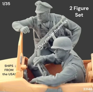 Modellino in resina 1/35 fanteria tedesca equipaggio Schwimwagen set 2 figurine kit modellino 33146 - Foto 1 di 8