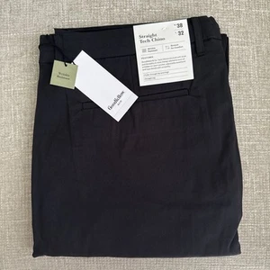 Men’s Straight Tech, Chino Black Pants Size 38 Waist 32 Length  - Picture 1 of 7