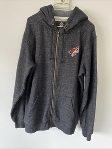 NHL Phoenix Coyotes Zipped Front Hooded Sweatshirt Jacket Sewn Logos Men XL - Picture 1 of 12