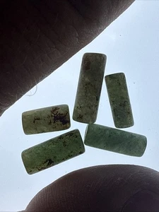 Group Of 5 Pre Columbian Jade Bead Found In Guatemala Inca Aztec Mayan P567 - Picture 1 of 7