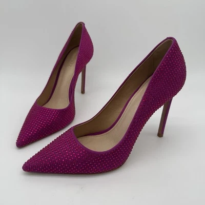 Zapatos de salón Schutz Lou con punta de cristal $178 adornados rosa/púrpura talla 9,5 B Foto 1 de 4
