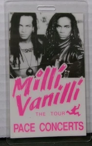 Vintage & Genuine Milli Vanilli The Tour Laminated Backstage Pass PACE CONCERTS - Picture 1 of 2