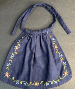 American Girl Pleasant Company Kirsten On Trail Apron Blue Floral - Picture 1 of 13