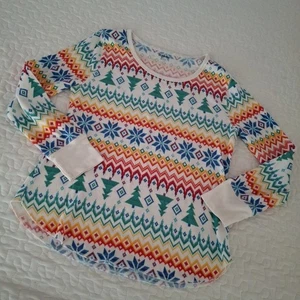 OLD NAVY BUNTER WEIHNACHTSDRUCK THERMO LANGARM Hütte Waffel Ski L  - Bild 1 von 7