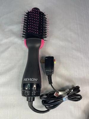 Revlon Pro Salon One Step Hair Dryer & Volumizer Brush Black/Pink **NEVER USED** - Image 1 of 4