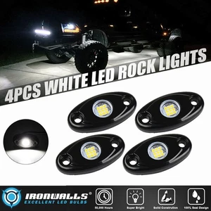 White 4PCS LED Rock Light Underbody Glow for Ford F-150 F-250 F-350 Pickup 4WD - Bild 1 von 12