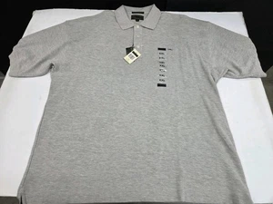 NWT Alexander Julian Colours Mens Short Sleeve Heather Grey Polo Shirt 2XL #8034 - Picture 1 of 12