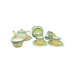 Old Foley James Kent “Daisy” Tea Set – 5 Trios, Teapot, Plates & Sugar Bowl - Picture 1 of 12