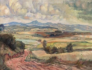 Original Ölgemälde / Herbert Riede / Rhönpanorama - Bild 1 von 1