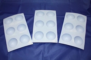 3Pcs Silicone Molds Chocolate Cake Candy Jelly Cookie Mold Round Shape 6 Holes - Picture 1 of 3