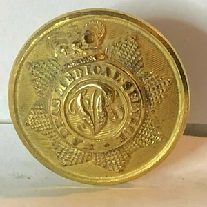 1837-76 Madras Medical Services Officers Gilt Button 23 mm British Indian army - Picture 1 of 3
