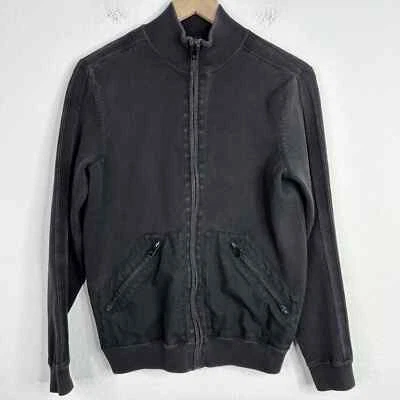 Chaqueta Rag & Bone Para Hombre Pequeña Negra Cremallera Cuello Alto Informal Edgy Preppy Moto Foto 1 de 4