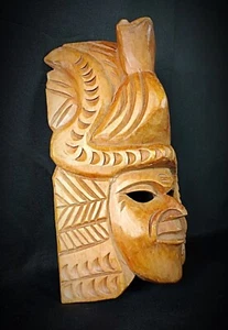 Alte und sehr schöne Maya Holzmaske. Indianer Kunst. handgeschnitzt - Bild 1 von 10