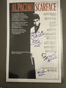 Scarface 4 Signatures Mark Margolis, Steven Bauer, Pepe Serna, Angel Salazar - Picture 1 of 5