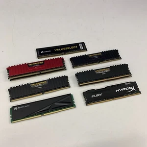job lot of 10 x Mixed GAMING RAM Corsair, HyperX & PCSpecialist 2133-2666MHz - Picture 1 of 9