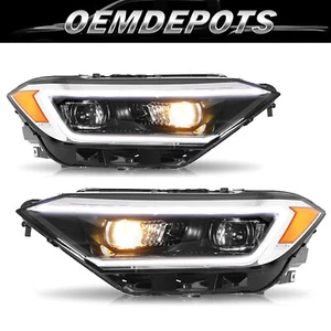 Projector LED Headlights Headlamps Assembly Fits For 2019-2023 Volkswagen Jetta - Picture 1 of 24