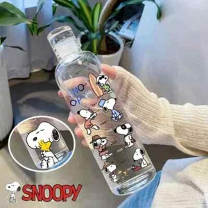 500ml New Snoopy Water Bottle Anime Sports Water Cup Large Capacity Portable - Picture 1 of 8