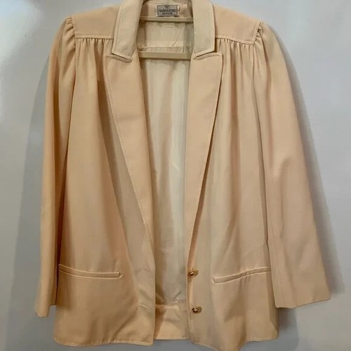 Vintage Valentino Boutique Cream Jacket Made in Italy Size 4