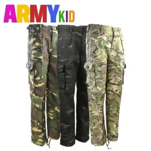 KOMBAT UK KIDS CAMOUFLAGE TROUSERS Age 3 to 13 Black Cam | Multicam | Woodland - Picture 1 of 1