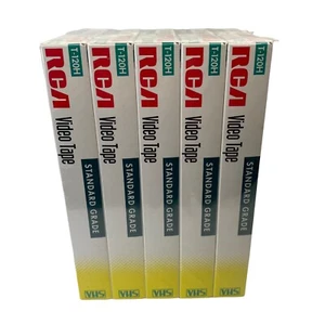 NOS RCA T-120 VHS Hi-Fi Stereo Blank Video Tape 5 Pack Media Sealed New - Picture 1 of 5