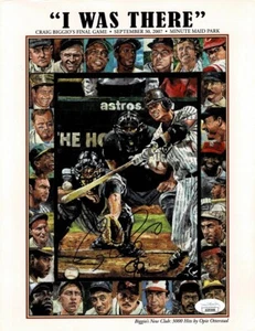 Craig Biggio 3000th Hit I Was There Final Signed Astros AUTO JSA Opie Otterstad - Picture 1 of 9
