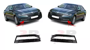 PER SKODA SUPERB 2015-2020 SET COPPIA GRIGLIE LATERALI PARAURTI ANTERIORE NUOVE - Foto 1 di 8