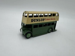 Dinky Toys Double Decker Bus 290 Dunlop Green Vintage Made in England Meccano - Picture 1 of 9