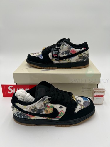 Size 9 - Nike SB Dunk Low x Supreme Rammellzee for sale online | eBay