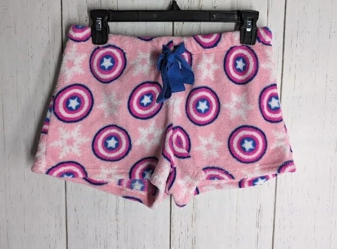 Marvel Size Medium Pink Womens Fluffy Comfy Pajama Shorts - Image 1 of 4