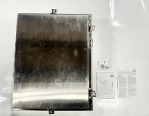 Nvent Hoffman Industrial Stainless Wall Mount Hinged Enclosure 24x24x8 - Picture 1 of 7