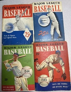 1942 1943 1944 1945 Major League Baseball Book Fact & Figure Paperback Whitman - Picture 1 of 10