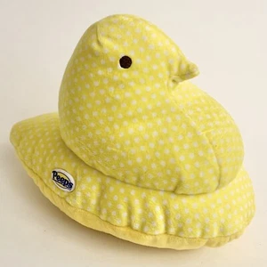 2006 Just Born Peeps Chick Plush Yellow White Polka Dot 9” Pellet Base Easter - Imagen 1 de 11