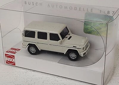 Busch NEW HO 1/87 Scale Mercedes Benz G Class SUV in Off White Finish - Image 1 of 4