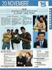 ANTOINE_BILL BAXTER_THIERRY LE LURON => COUPURE DE PRESSE 1 PAGE 1987 / CLIPPING